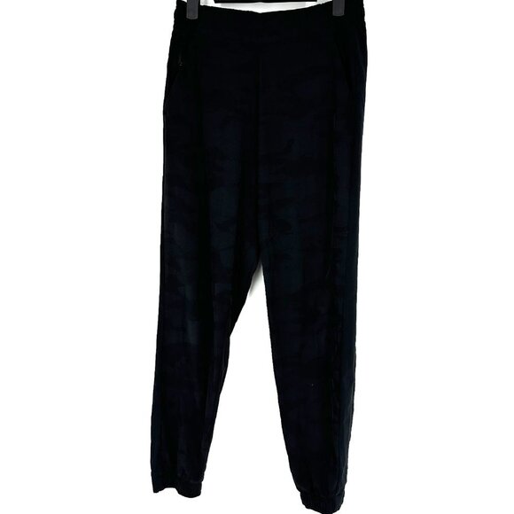Athleta Brooklyn Textured Jogger Pants Black Camo Size 4 - Picture 2 of 9
